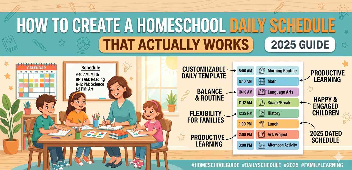 Homeschool Daily Schedule: Complete Guide to Build One That Actually Works (2025)
