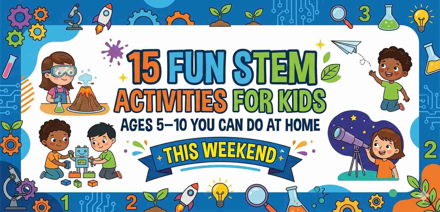 15 Fun STEM Activities for Kids Ages 5–10 You Can Do at Home This Weekend