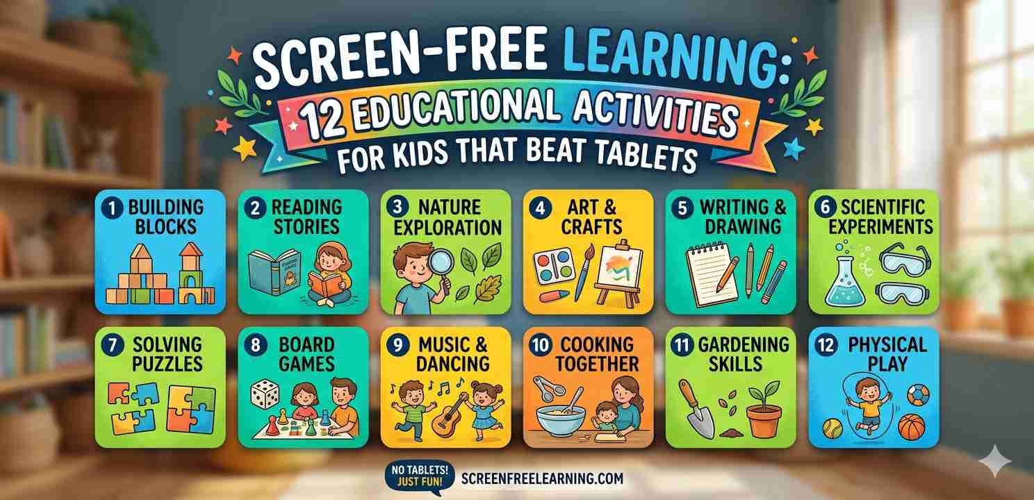 Screen-Free Learning: 12 Amazing Educational Activities for Kids That Beat Tablets