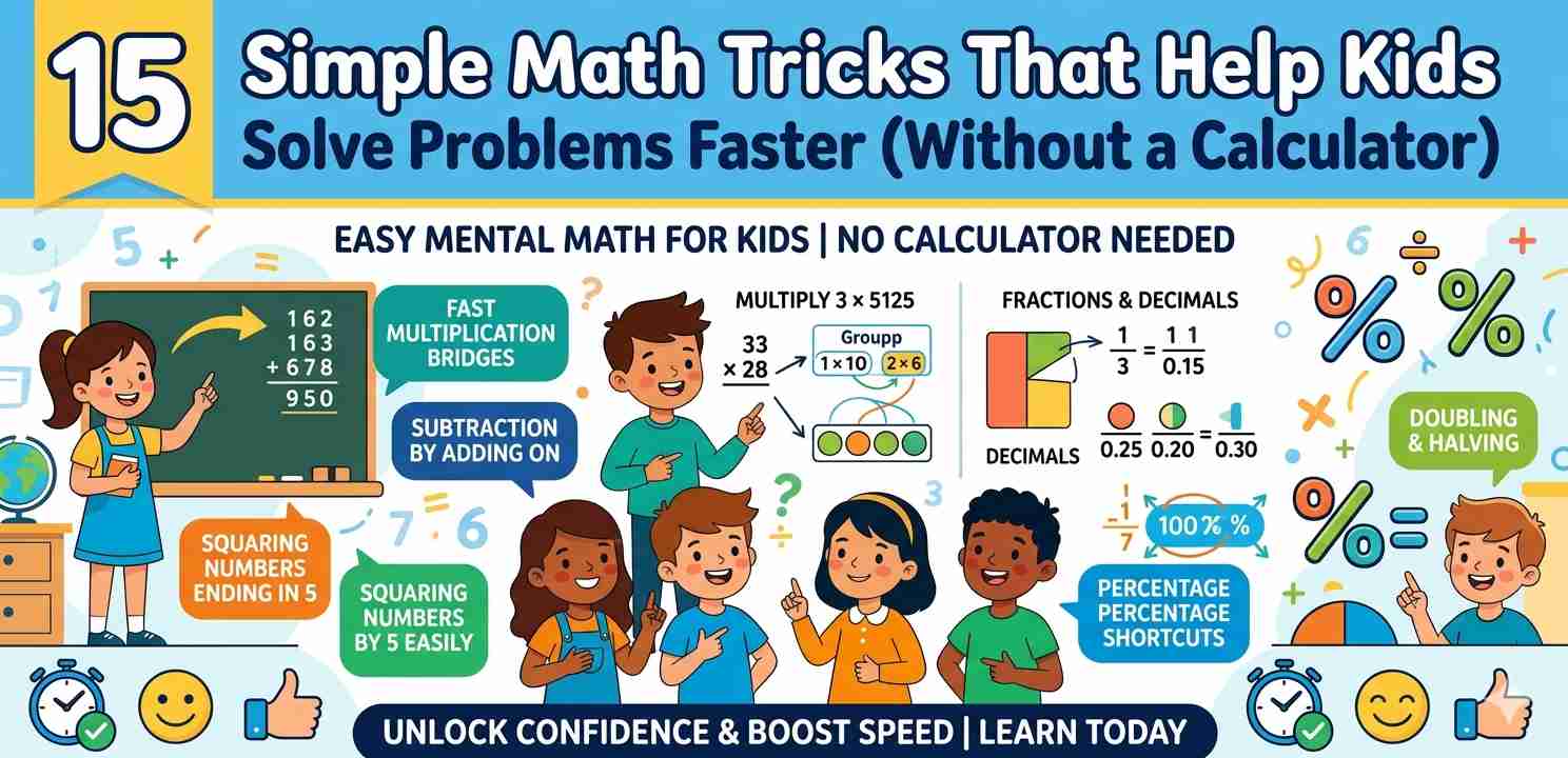 15 Simple math tricks for kidsSolve Problems Faster (Without a Calculator)