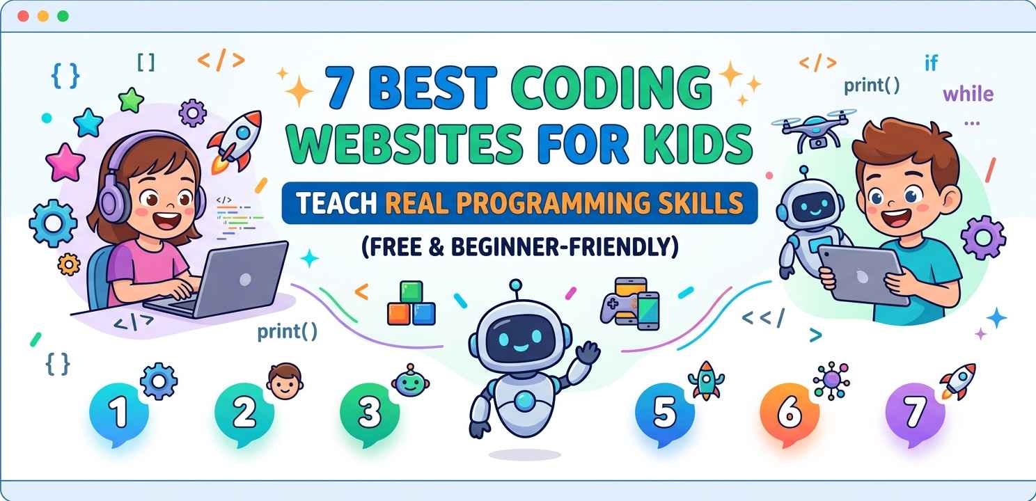 7 Best Coding Websites for Kids That Teach Real Programming Skills (Free & Beginner-Friendly)