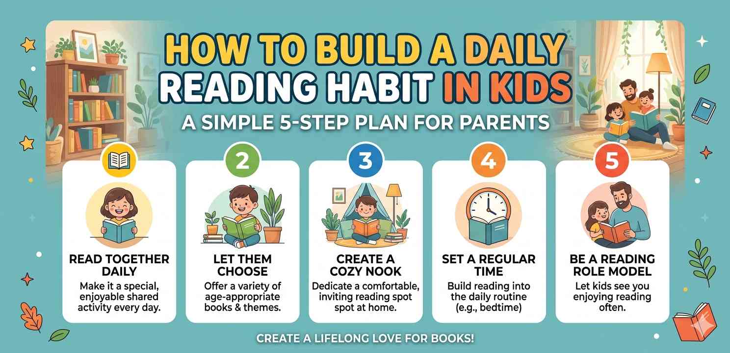 How to Build a Daily Reading Habit in Kids: A Simple 5-Step Plan for Parents