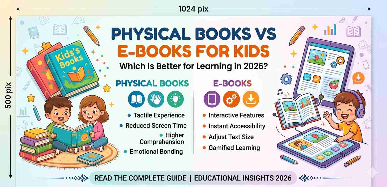 Physical Books vs E-Books for Kids: Which Is Better for Learning in 2026?