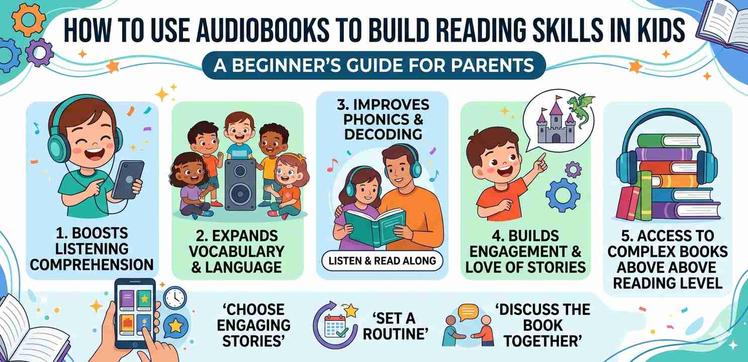 How to Use Audiobooks to Build Reading Skills in Kids: A Beginner’s Guide for Parents