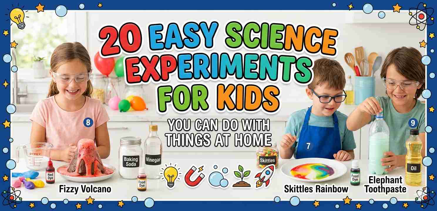 20 Easy Science Experiments for Kids You Can Do With Things at Home